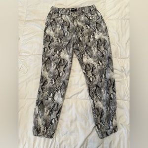 Express Snakeskin joggers.